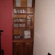 American walnut bookcase unit