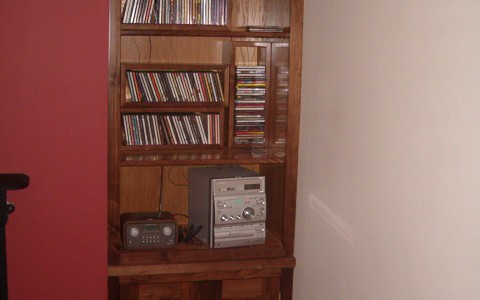 American walnut bookcase