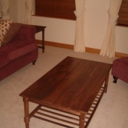 American walnut coffee table