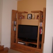 American white oak tv and display cabinet